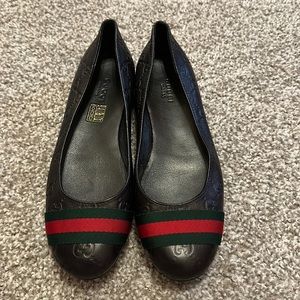 Gucci Size 6.5 - 36.5 Ribbon Ballerina Flats